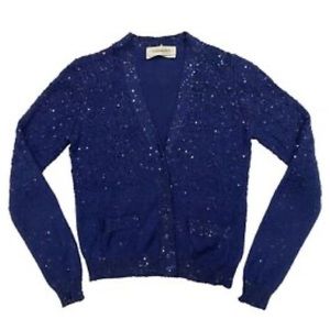 Yves Saint Laurent Knit Sequin Cardigan